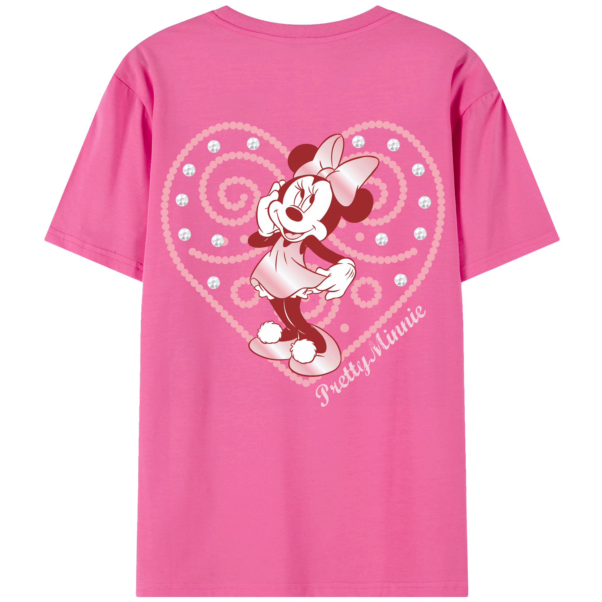 （画像用） ミッキーマウス Mickey Mouse レディース半袖Tシャツ(バックプリント)